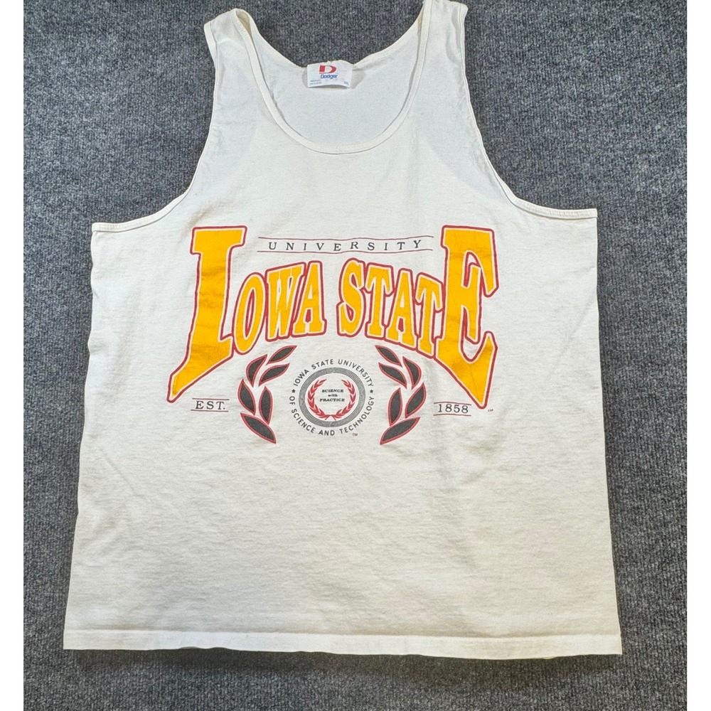 Vintage Iowa State‎ University Tank Top – Made in USA – Dodger Brand – XXL